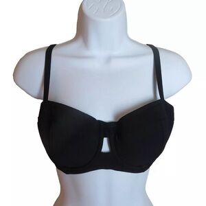 NWT Miss Mandalay Icon Swim Top Black 32F